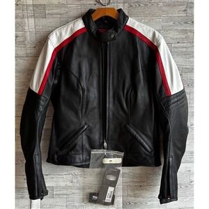 Victory Motorcycles Leather Jacket Black Nappa Coat Size XL NWT Rare‎ Vintage